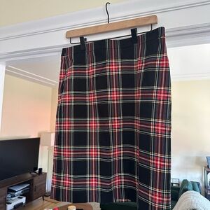 Plaid Black and Red Women's Skirt